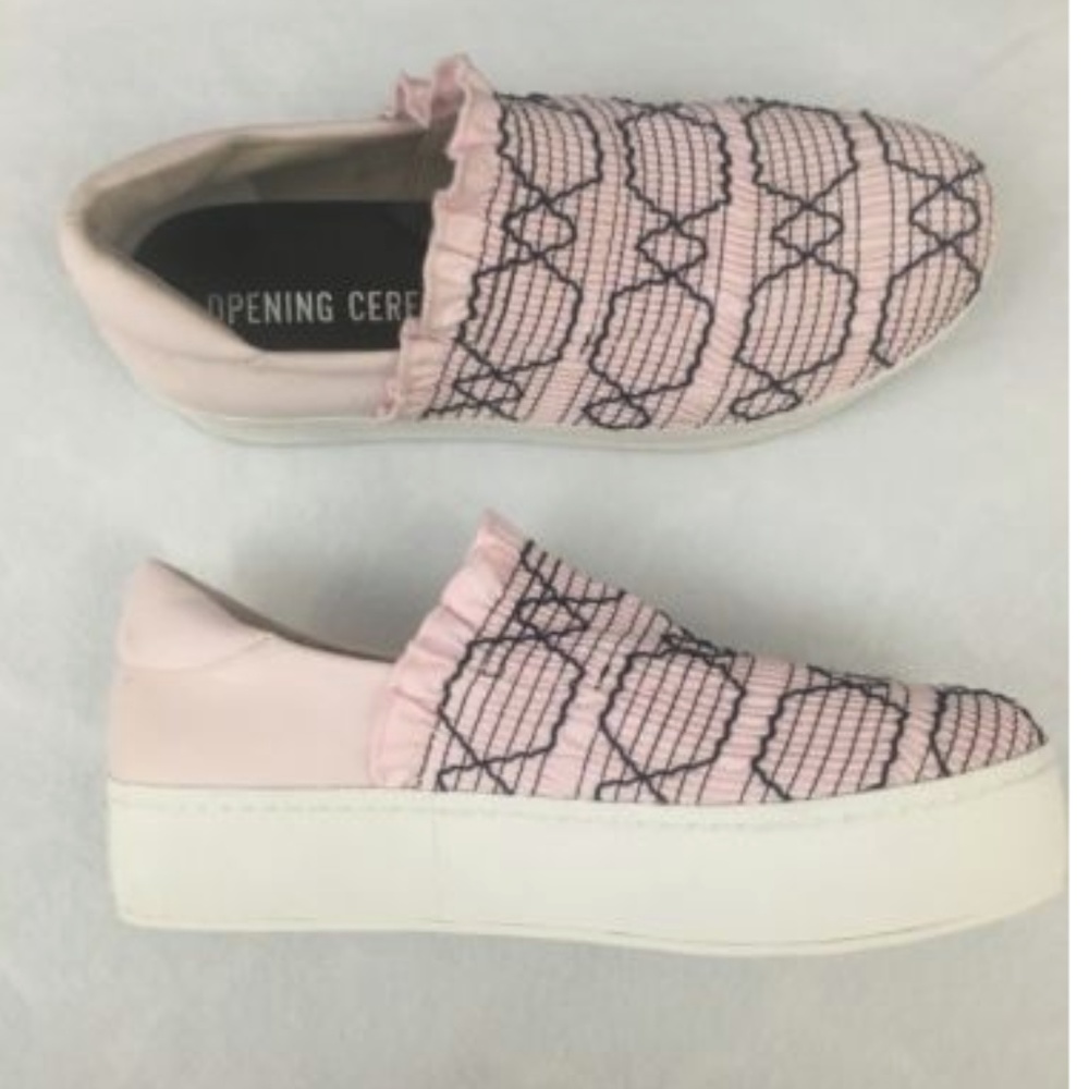 Opening Ceremony Cici Smocked Platform Slip On 7.5